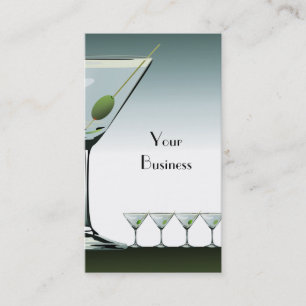Carte de visite de cocktails Martini