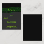 Carte de visite de code binaire (Devant / Derrière)