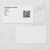 Carte de visite de code de QR (Devant / Derrière)