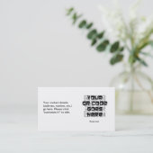 Carte de visite de code de QR (Debout devant)