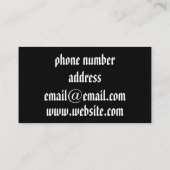 Carte de visite de code Qr (Dos)