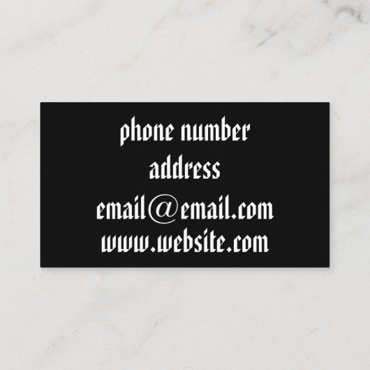 Carte de visite de code Qr (Dos)