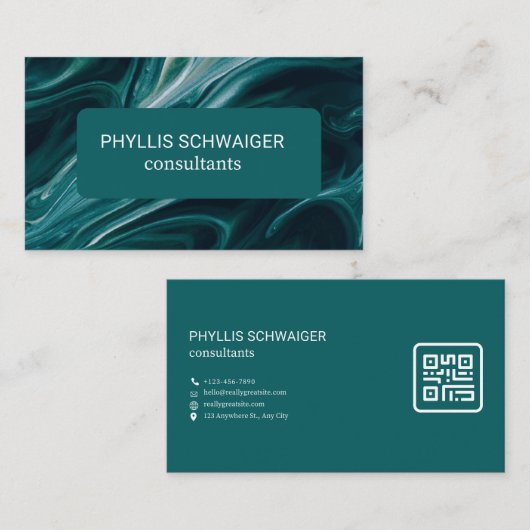 Carte de visite de code Qr (Devant / Derrière)