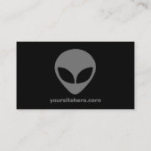 Carte de visite de code QR Alien foncé (Dos)