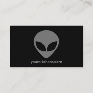 Carte de visite de code QR Alien foncé