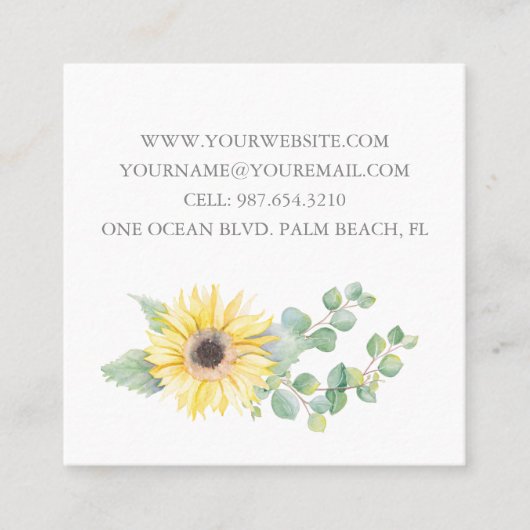 Carte de visite de code QR - Aquarelle Florale (Devant)