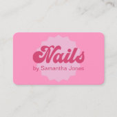 Carte de visite de code QR avec clous roses (Devant)