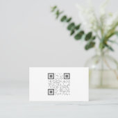 Carte de visite de code QR blanc minimal (Debout devant)