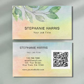 Carte de visite de code QR coloré