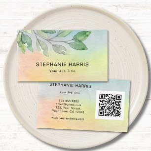 Carte de visite de code QR coloré