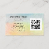 Carte de visite de code QR coloré (Dos)