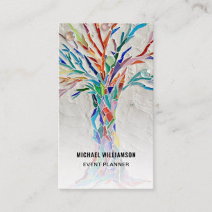 Carte de visite de code QR coloré du planificateur