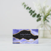 carte de visite de code QR d'agate periwinkle (Debout devant)
