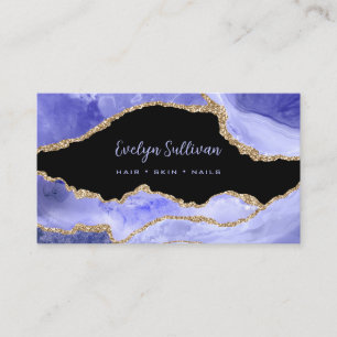 carte de visite de code QR d'agate periwinkle