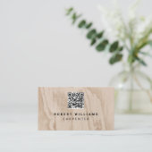 Carte de visite de code QR de construction de char (Debout devant)