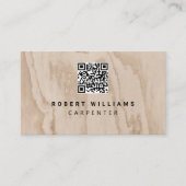 Carte de visite de code QR de construction de char (Devant)