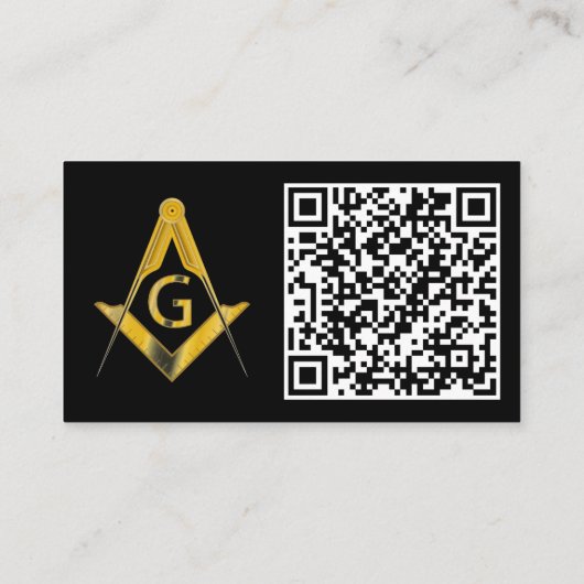Carte de visite de code QR de Freemason (Dos)