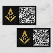 Carte de visite de code QR de Freemason (Devant / Derrière)