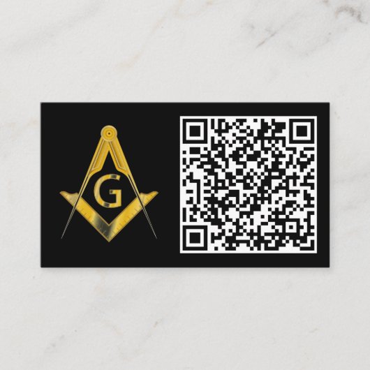 Carte de visite de code QR de Freemason (Devant)