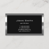 Carte de visite de code QR de frontière métallique (Dos)