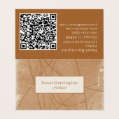 Carte de visite de code QR de Grunge sophistiqué p (Extérieur déplié)