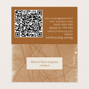 Carte de visite de code QR de Grunge sophistiqué p