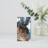 Carte de visite de code QR de la photo de soudure (Debout devant)