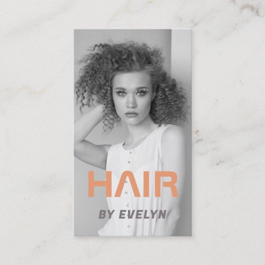 Carte de visite de code QR de la photo en noir bla (Devant)