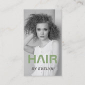 Carte de visite de code QR de la photo noir blanc (Devant)