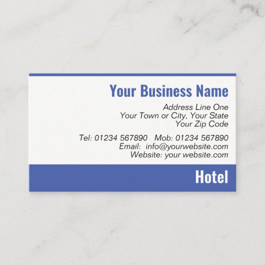 Carte de visite de code QR de l'hôtel (Devant)