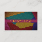 Carte de visite de code qr de parties scintillant  (Devant)