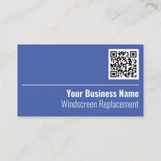 Carte de visite de code QR de remplacement d'écran (Dos)