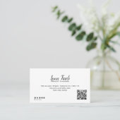 Carte de visite de code QR de script minimal profe (Debout devant)