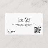 Carte de visite de code QR de script minimal profe (Devant)