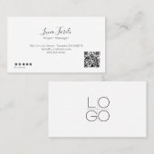 Carte de visite de code QR de script minimal profe (Devant / Derrière)