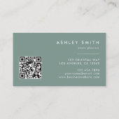 Carte de visite de code QR des fleurs pressées (Dos)