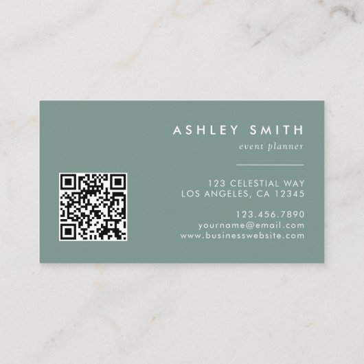 Carte de visite de code QR des fleurs pressées (Dos)