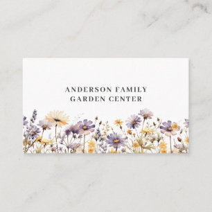 Carte de visite de code QR du centre de jardin