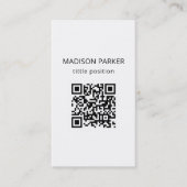 Carte de visite de code QR du logo de l'entreprise (Devant)