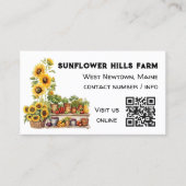 Carte de visite de code QR du marché agricole (Devant)