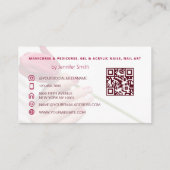 Carte de visite de code QR du Salon Nail (Dos)