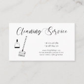 Carte de visite de code QR du service de nettoyage (Devant)