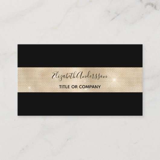 Carte de visite de code qr en or noir (Devant)