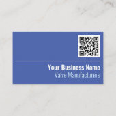 Carte de visite de code QR Fabricants de vannes (Dos)