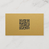 Carte de visite de code QR Gold Plaque (Dos)