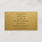 Carte de visite de code QR Gold Plaque (Devant)