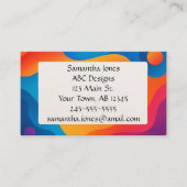 Carte de visite de code QR gras, artistique et cap (Devant)