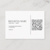 Carte de visite de code QR gris et blanc (Devant)