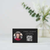 Carte de visite de CODE QR minimal photo moderne n (Debout devant)