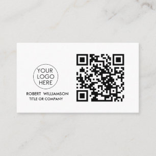 Carte de visite de code QR moderne avec logo perso